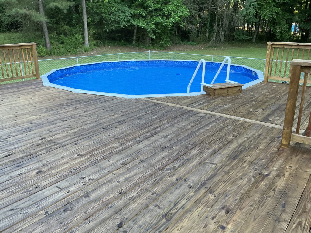 Custom deck construction designed for residential outdoor living