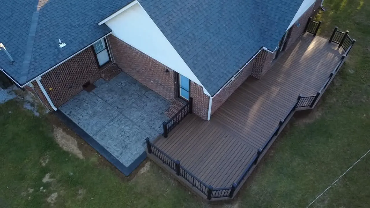 Custom composite deck installation by R&Z Construction